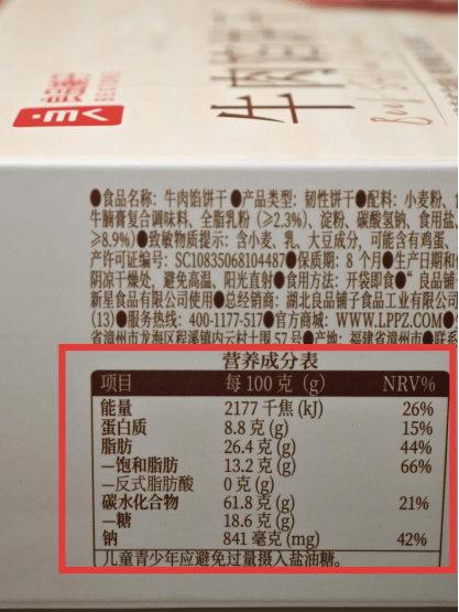 食品包装将强制标示饱和脂肪与糖，良品铺子近400款产品标签已率先更新